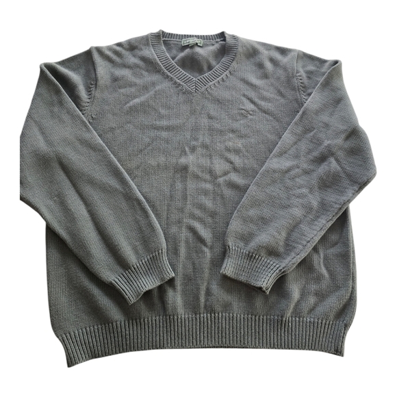 Eddie Bauer Sweater Men Sz L Green  Long Sleeve Crew Neck Knit Gorpcore - Picture 1 of 12